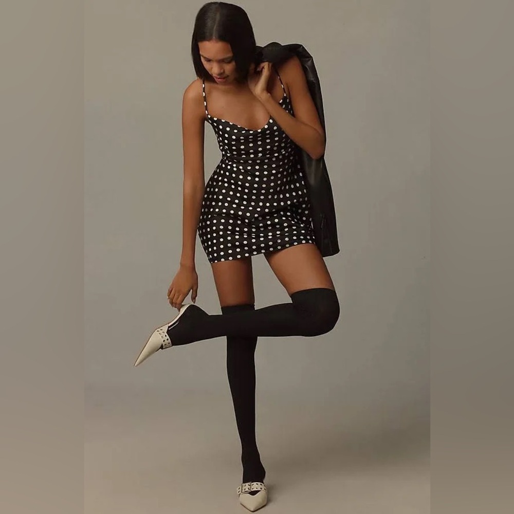Women’s Ribbed Black Over-the-Knee Socks - Picture 1 of 5